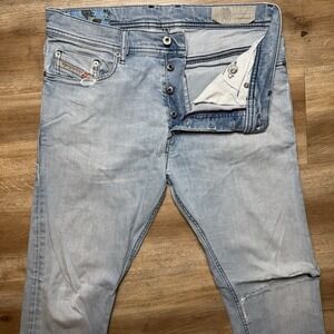 Diesel‎ Jeans Men 31x30 Blue Tepphar Slim Carrot Stretch Ripped Skater 084CU